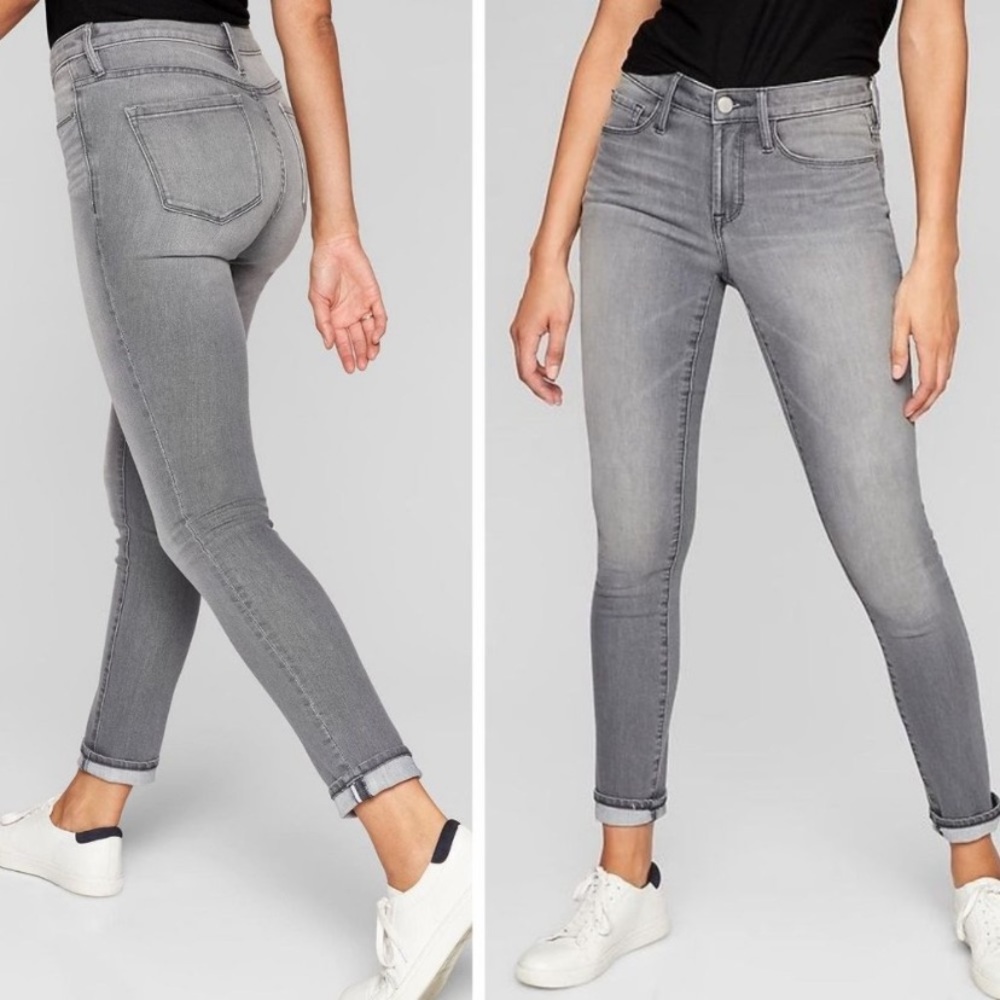 Athleta High-Rise Gray Skinny Jeans